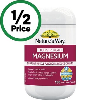 Woolworths Nature’s way magnesium tablets pk 150~ offer