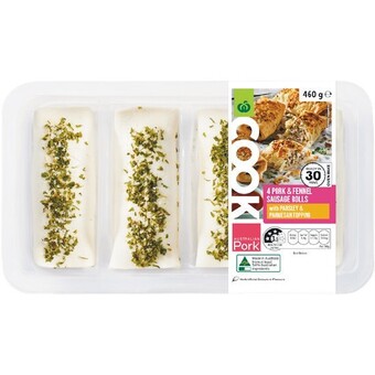 Woolworths Woolworths cook beef or pork & fennel sausage rolls 460g offer