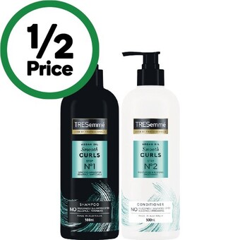 Woolworths Tresemme smooth curls shampoo or conditioner 500ml offer