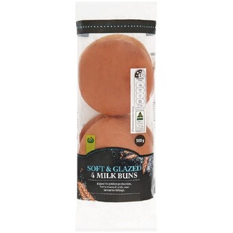 Woolworths Woolworths milk bun pk 4 300g offer