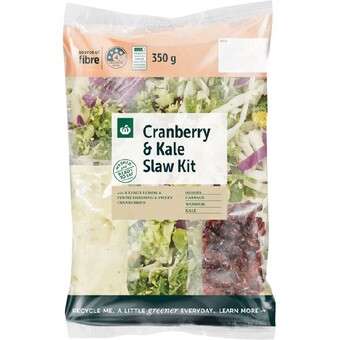 Woolworths Woolworths cranberry & kale slaw kit 350g offer