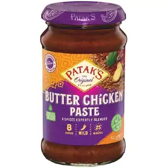 Woolworths Patak’s butter chicken curry paste 312g offer