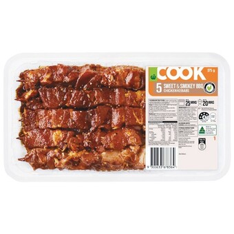 Woolworths Woolworths cook marinated kebabs 375g with rspca approved chicken – from the meat dept offer