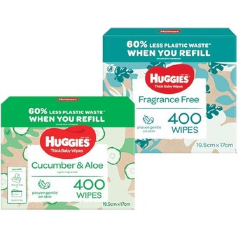 Woolworths Huggies baby wipes pk 400 offer