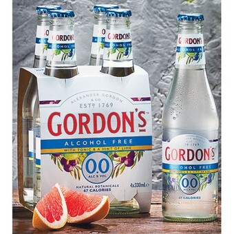 Woolworths Gordons 0.0 tonic & lime 4 x 330ml offer