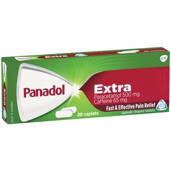 Panadol extra with optizorb paracetamol pain relief pk 20^
