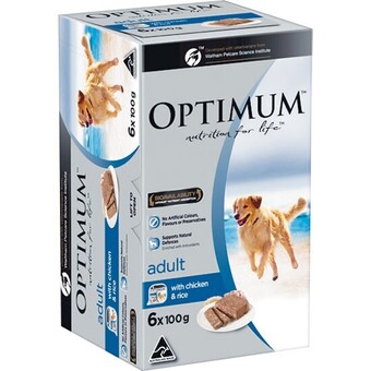 Woolworths Optimum wet dog food pk 6 x 100g offer