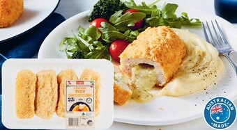Coles Coles rspca approved chicken breast kiev garlic butter 700g offer