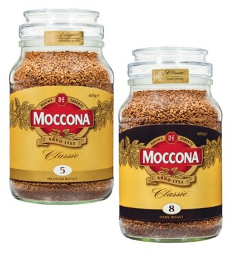 Coles Moccona freeze dried instant coffee 400g offer
