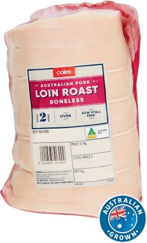 Coles Coles australian pork loin roast boneless offer