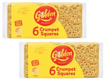 Coles Golden crumpet squares 6 pack offer