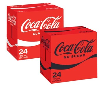 Coles Coca-cola soft drink 24x375ml offer