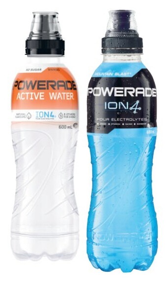 Coles Powerade sports drink or active water 600ml offer