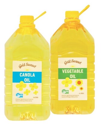 Coles Gold sunset canola or vegetable oil 4 litre offer
