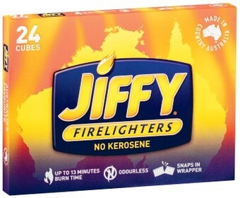 Coles Jiffy firelighters 24 pack offer