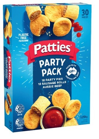 Coles Patties party pack 30 pieces 1.25kg offer