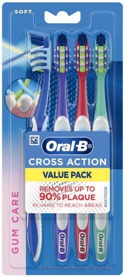 Coles Oral b cross action toothbrush soft 4 pack offer