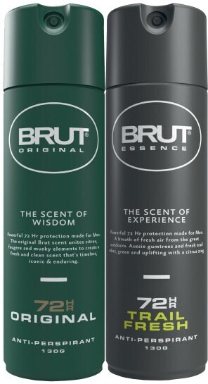 Coles Brut 72hr antiperspirant aerosol deodorant 130g offer