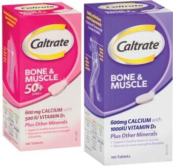 Caltrate bone & muscle health or bone & muscle health 50+ 100 pack^