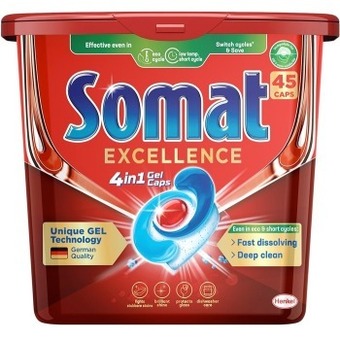 BIG W Somat 45-pack excellence 4-in-1 dishwasher tablets offer
