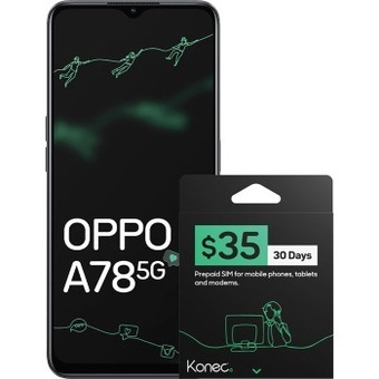 BIG W Konec a78 5g black prepaid offer