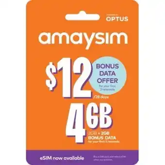 BIG W Amaysim $12 starter pack offer