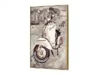 Kerr Framed Canvas Wall Art, Vespa in Time, 140cm