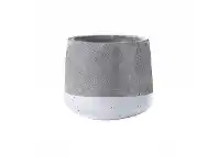 LivingStyles Alanis Concrete Pot Planter, Small, Grey / White offer