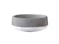 LivingStyles Alanis Concrete Bowl Planter, Grey / White offer
