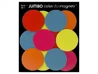 Officeworks Three By Three Jumbo Colour Dot Magnets 12 Pack offer