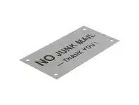 Officeworks Sandleford No Junk Mail Stainless Steel Sign 95 x 47mm offer