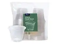 Officeworks J.Burrows Clear Plastic Cups 255mL 50 Pack offer