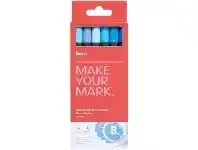 Officeworks Born Professional Brush Markers Blue Collection 6 Pack offer