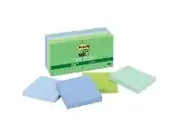Officeworks Post-it Recycled Super Sticky Notes 76x76mm Bora Bora 12 Pack offer