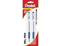 Officeworks Pentel Hybrid Grip Gel Pens Blue 2 Pack offer
