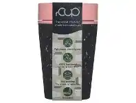 Officeworks rCup Coffee Cup 236mL Black and Pink offer