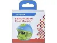 Officeworks Studymate Battery Operated Sharpener Blue/Green offer