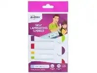 Officeworks Avery Kids Self-Laminating Name Labels 86 x 17mm Neon 24 Pack offer