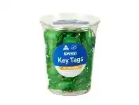 Officeworks Kevron ID5 Key Tags Green 50 Pack offer