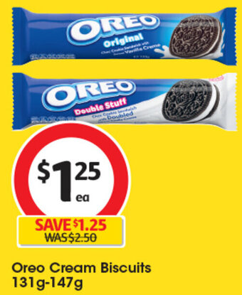 Coles Oreo Cream Biscuits 131g-147g offer
