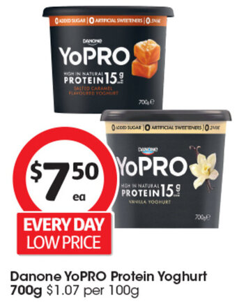 Coles Danone YoPRO Protein Yoghurt 700g offer