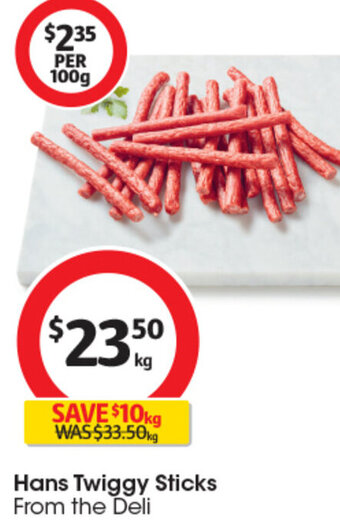 Coles Hans Twiggy Sticks offer