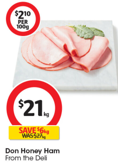 Don Honey Ham offer at Coles