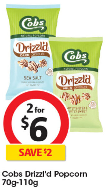 Coles Cobs Drizzl'd Popcorn 70g-110g offer