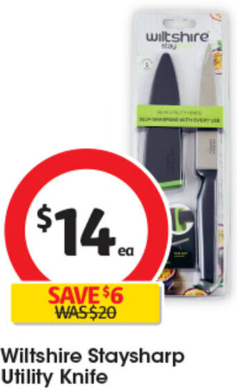 Coles Wiltshire Staysharp Utility Knife offer