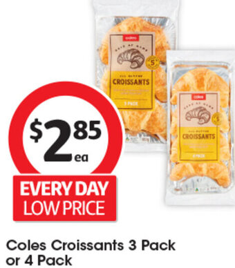 Coles Coles Croissants 3 Pack or 4 Pack offer