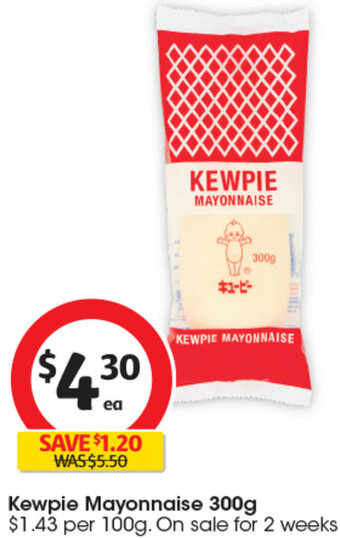 Coles Kewpie Mayonnaise 300g offer