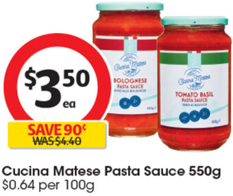 Cucina Matese Pasta Sauce 550g