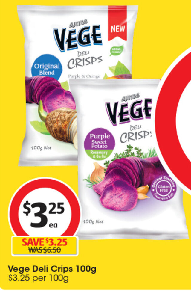 Vege Deli Crips 100g offer at Coles