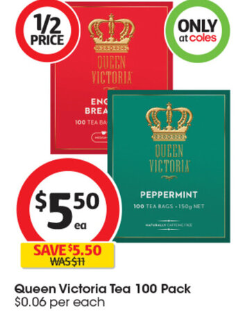 Queen Victoria Tea 100 Pack